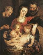Peter Paul Rubens The Sacred Family with Holy Isabel France oil painting artist